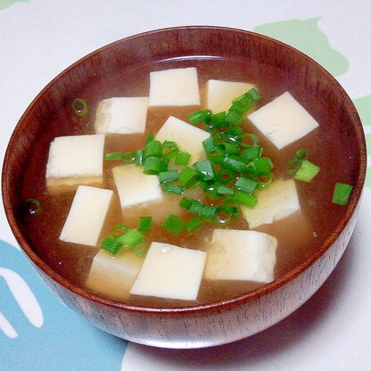 麦みそで豆腐の味噌汁＋＋